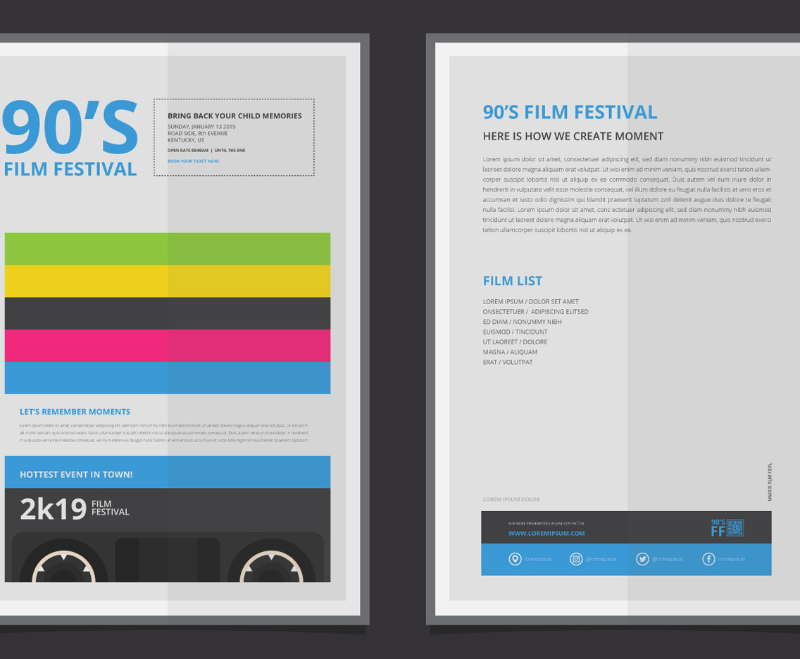 Retro Party and Gathering Poster Template