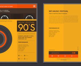 Retro Party and Gathering Poster Template