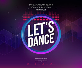 Retro Party and Gathering Poster Template