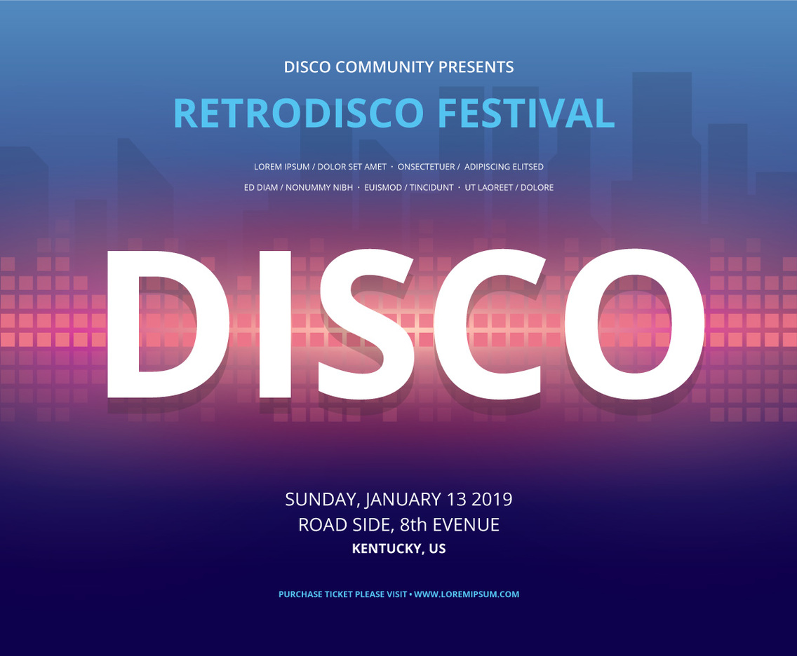 Retro Party and Gathering Poster Template