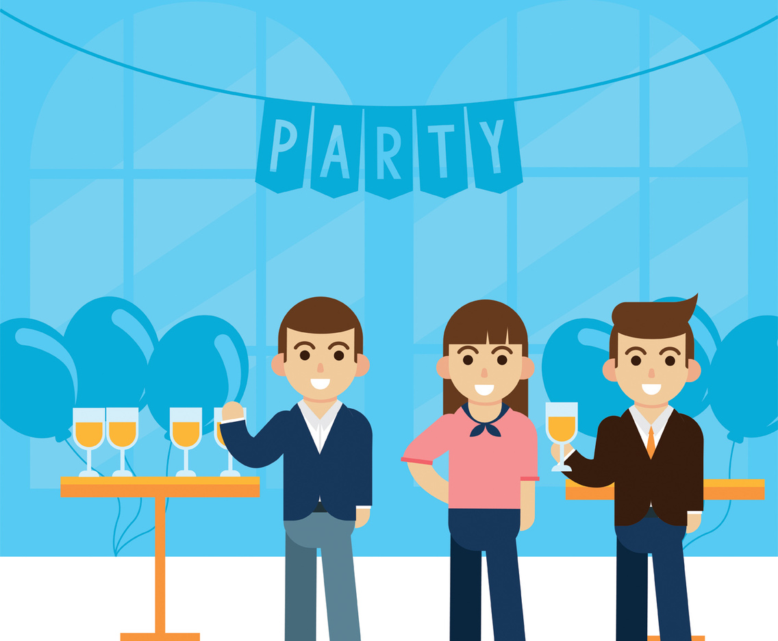 Parties and Gathering Vector Design