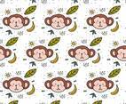 Monkey Doodle Pattern Vector