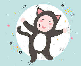 Kid In Costume Vector