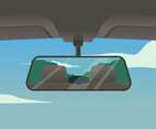 Rear View Mirror Vector Illustration