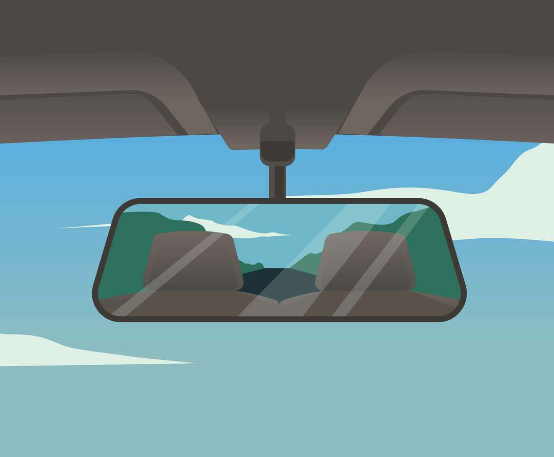 Rear View Mirror Vector Illustration