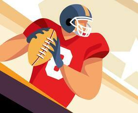 Football Player Vintage Card