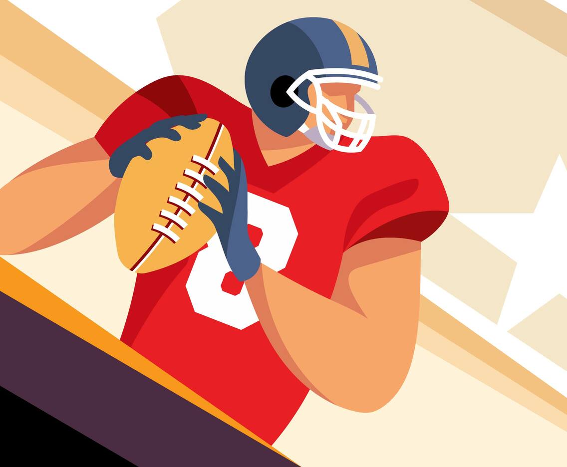 Football Player Vintage Card