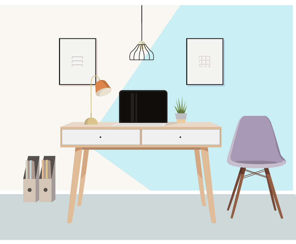 Vector Designer's Desktop Illustration