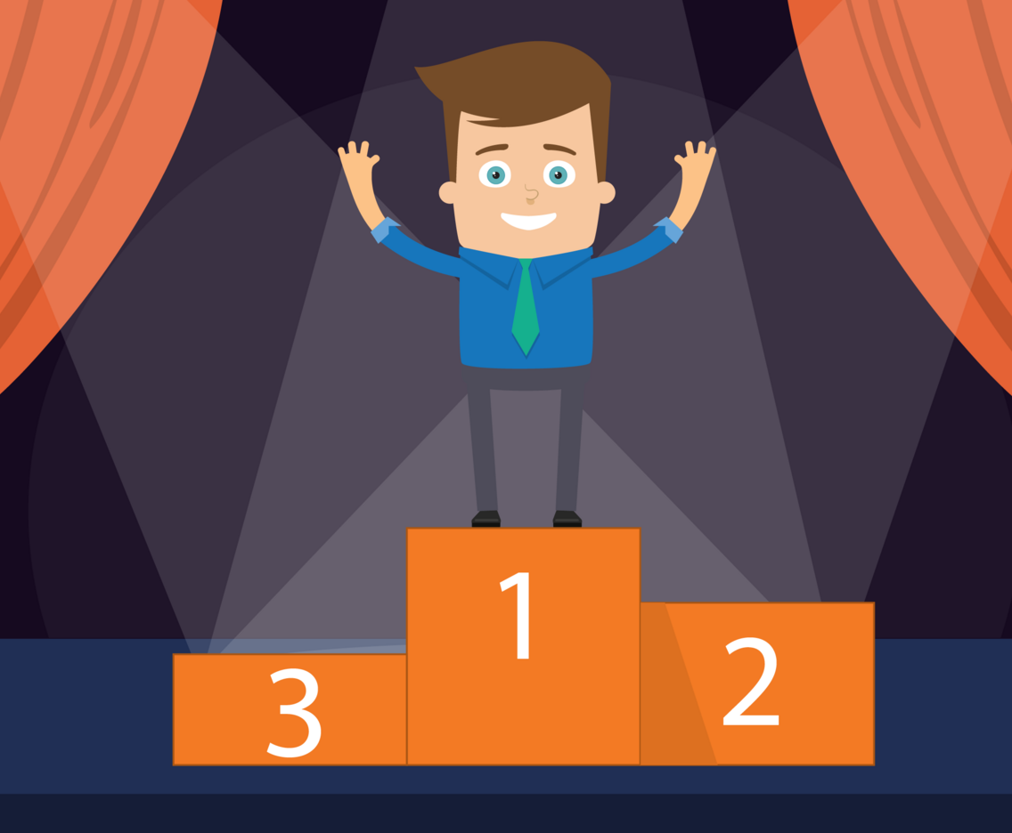 Vector Winner Character Illustration