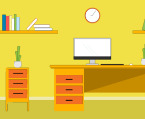 Vector Designer's Desktop Illustration