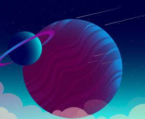 Vector Beautiful Fantasy Landscape Illustration