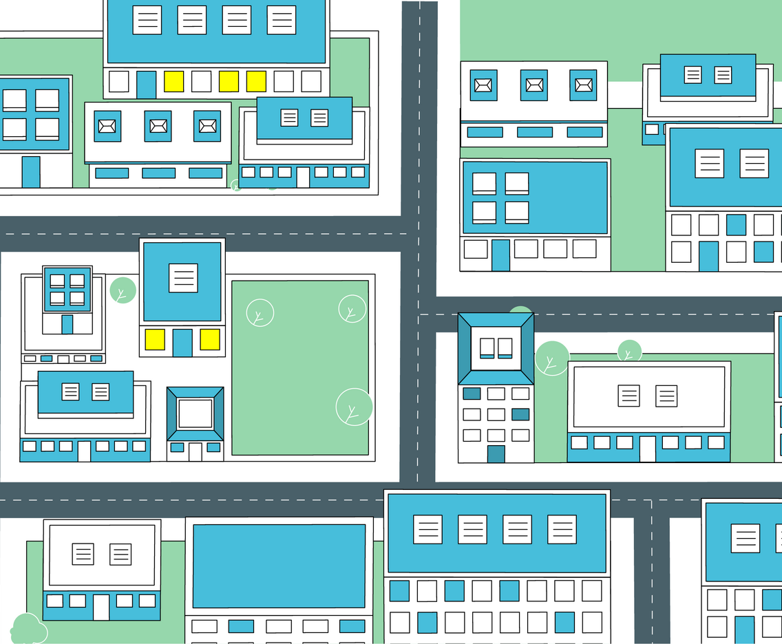 Vector Top View City Illustration