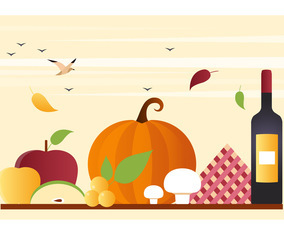 Thanksgiving Dinner Illustration