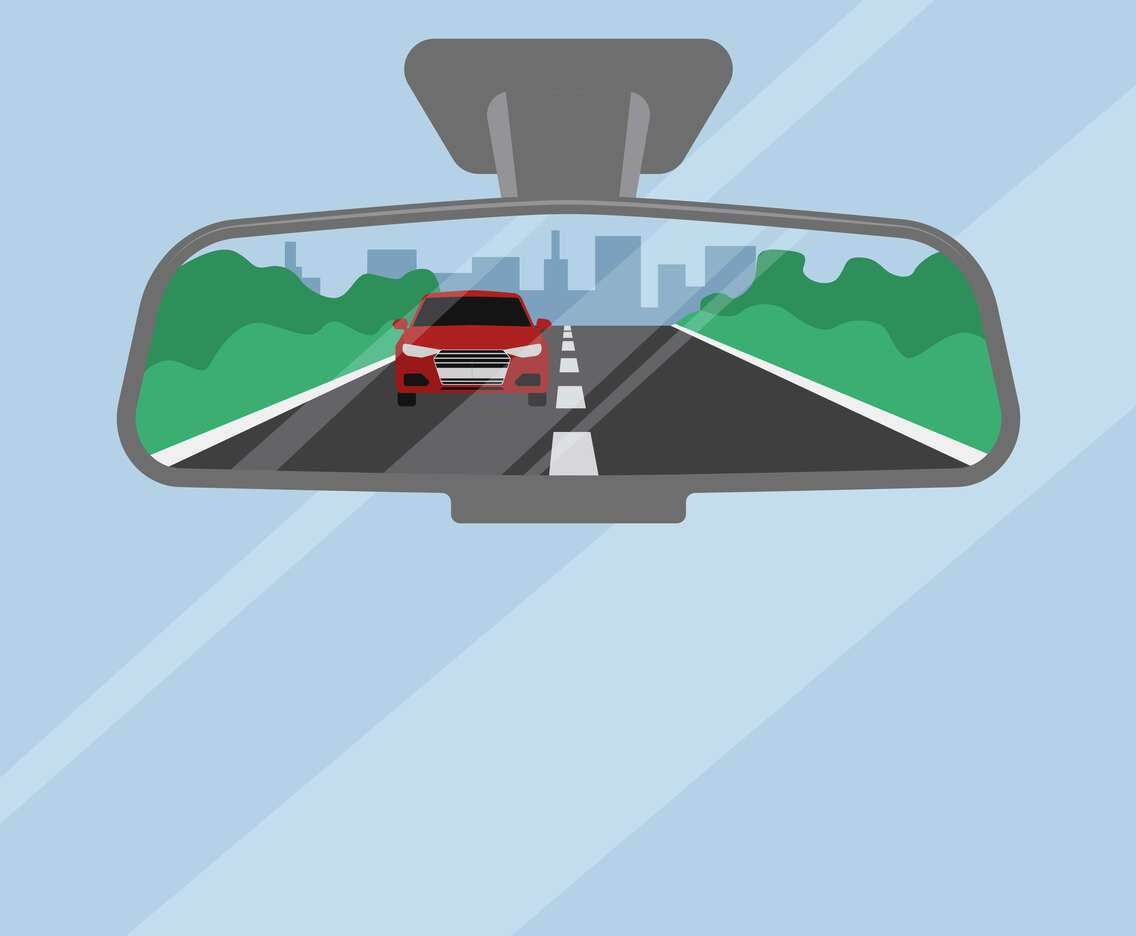 Rear View Mirror Vector Illustration