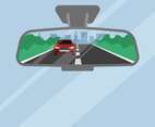 Rear View Mirror Vector Illustration