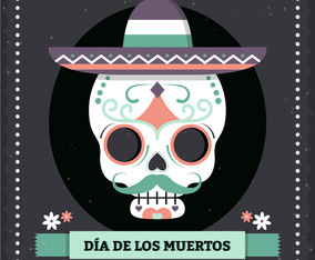 Vector Mexican Skull Mask Illustration