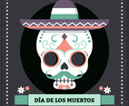 Vector Mexican Skull Mask Illustration