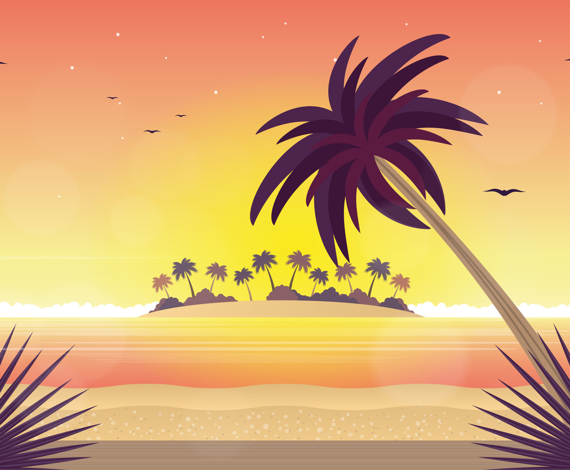 Vector Beautiful Summer Illustration