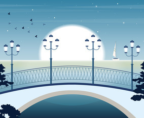 Vector Beautiful Landscape Illustration