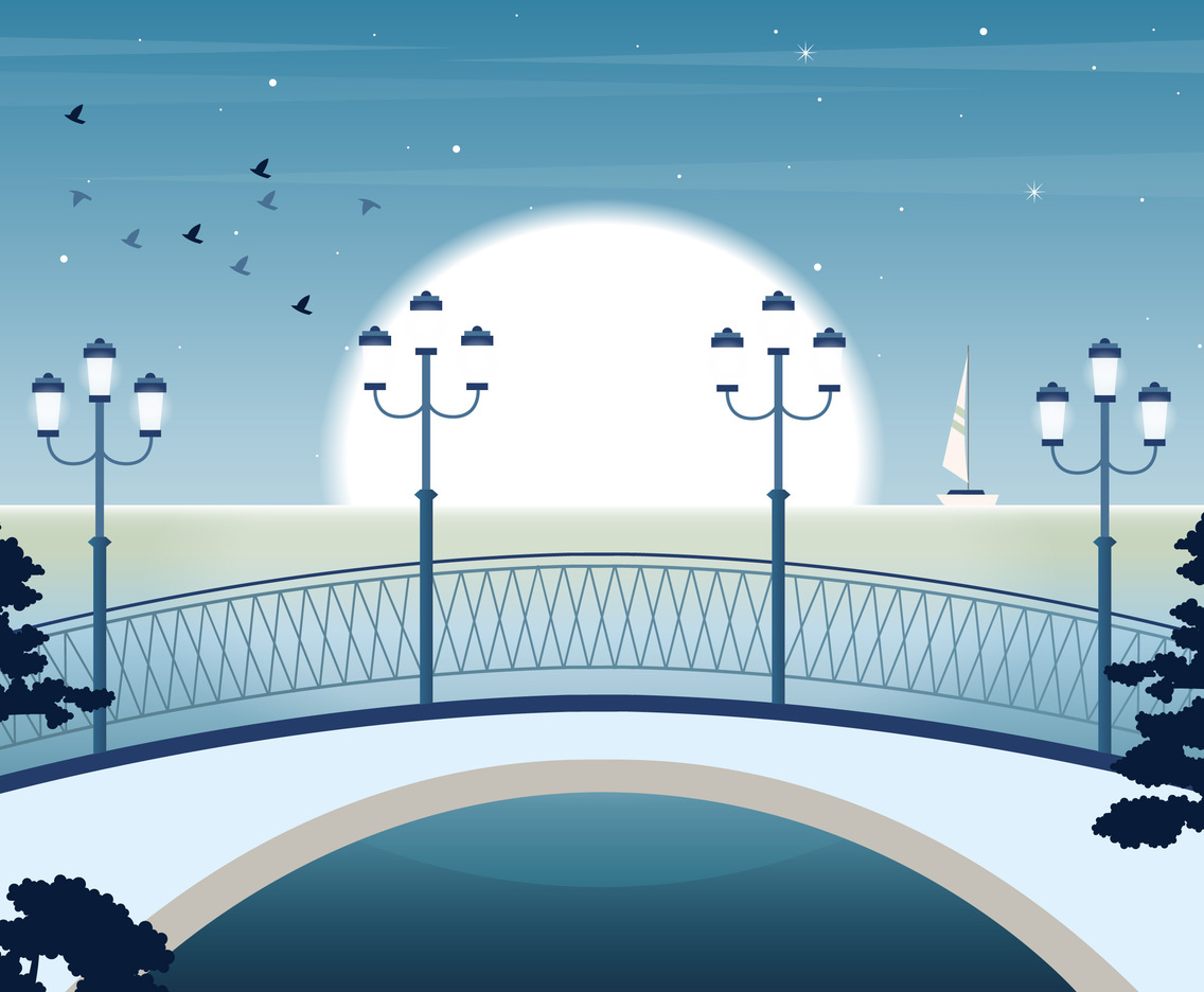 Vector Beautiful Landscape Illustration