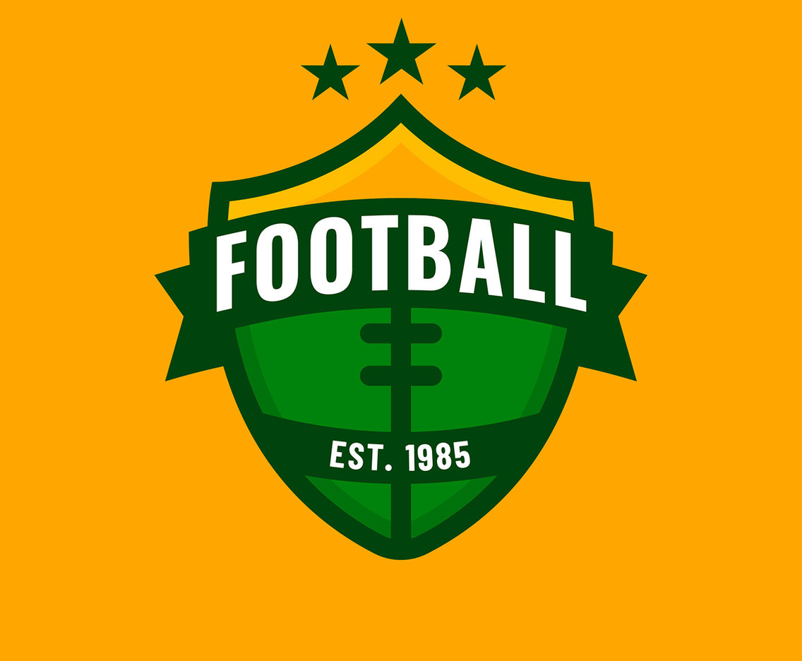 American Football Logo Shield Vector