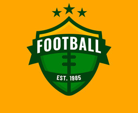American Football Logo Shield Vector