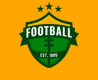 American Football Logo Shield Vector