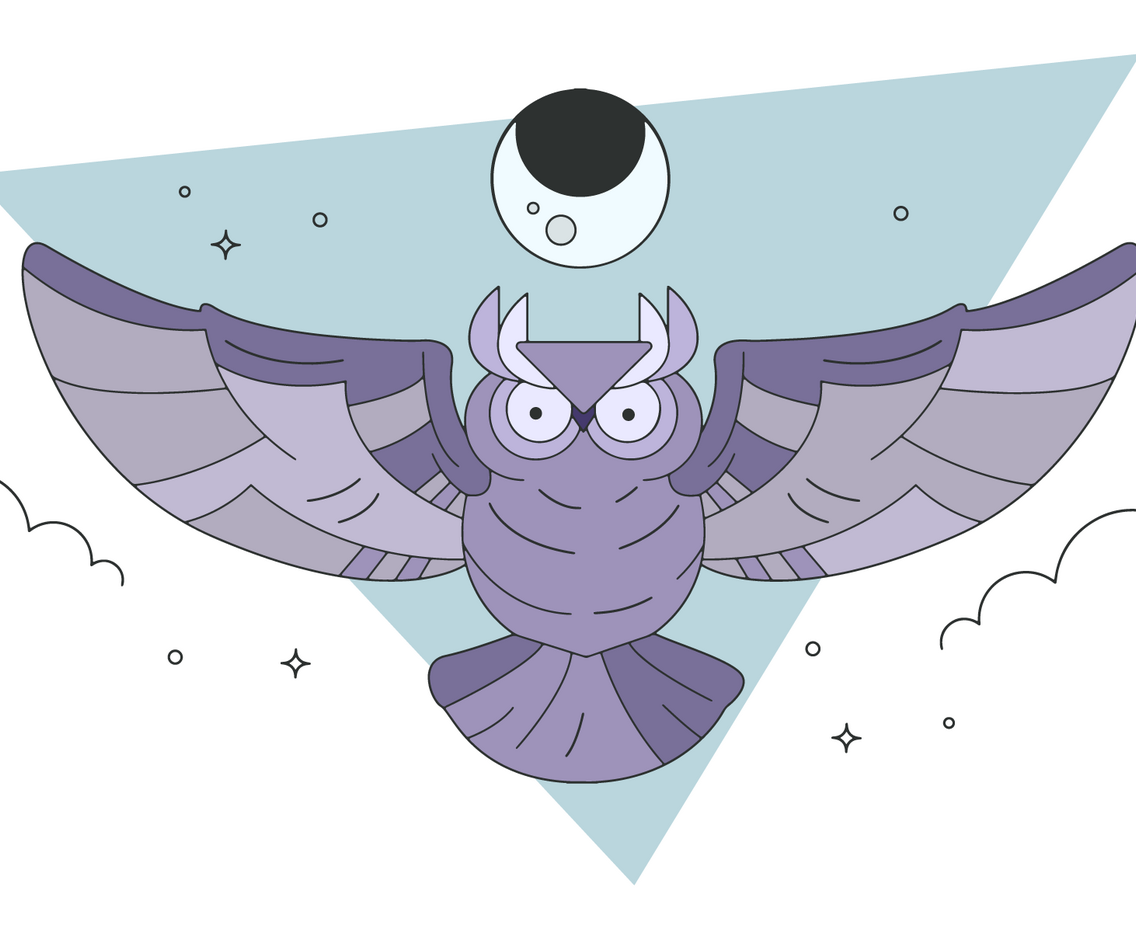 Owl Night Vector