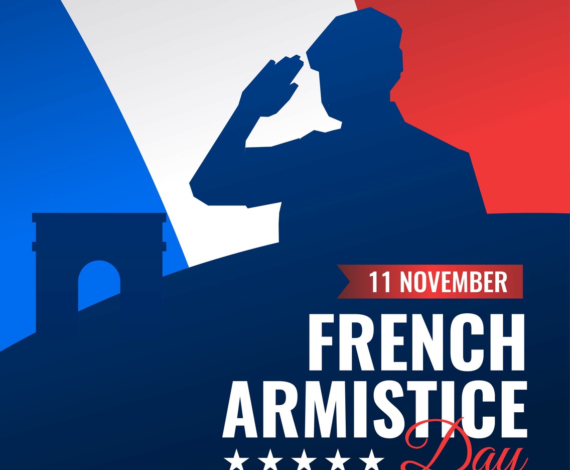 French Armistice Day Vector Banner