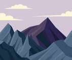 Mountain Landscape First Person Vector Illustration