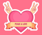 Peace and Love Vector Illustration