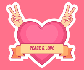 Peace and Love Vector Illustration