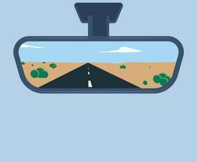 Rear View Mirror Vector Illustration