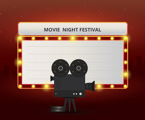 Movie Night Party Poster or Web Template