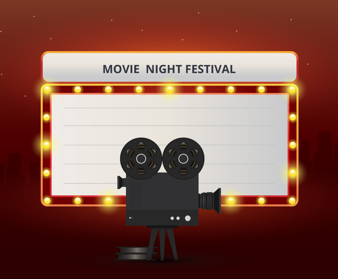 Movie Night Party Poster or Web Template
