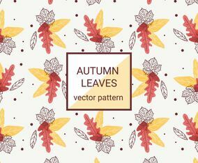 Autumn Leaves Vector Pattern