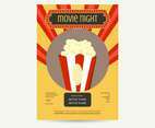Movie Night Poster Vector Illustration