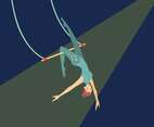 Trapeze Artist Vector Illustration