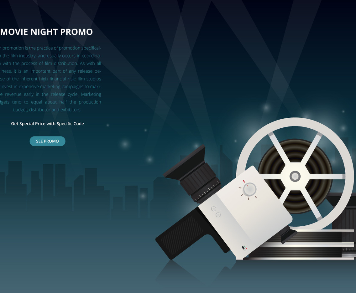 Movie Night Party Poster or Web Template