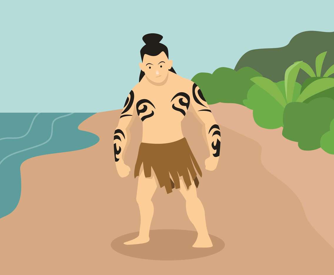 Indigenous People Vector Illustration