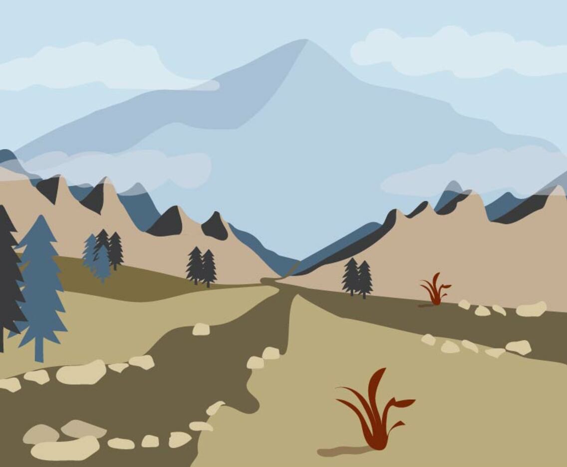 View Through the Mountain Valley