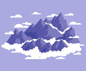 Mountain Landscape First Person Illustration