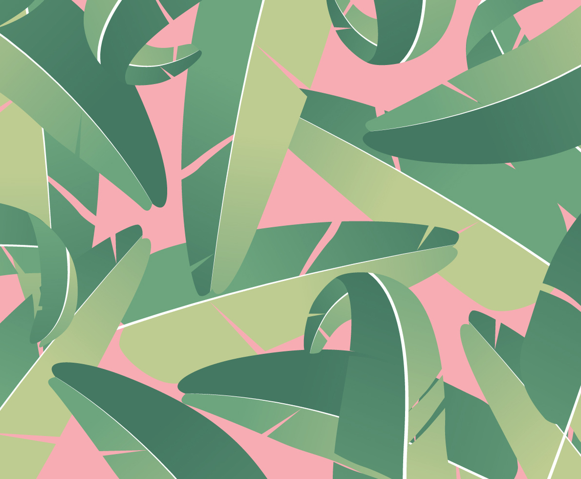 Tropical Banana Leaves Background