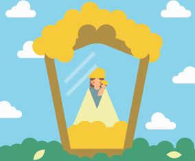 Cirio de Nazare Inside of a Crystal Vase