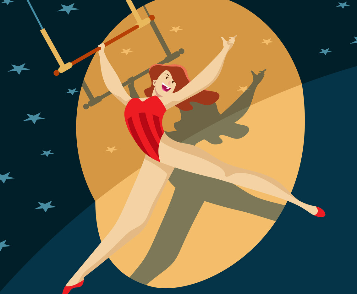 Trapeze Artist Illustration