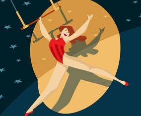 Trapeze Artist Illustration