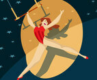 Trapeze Artist Illustration
