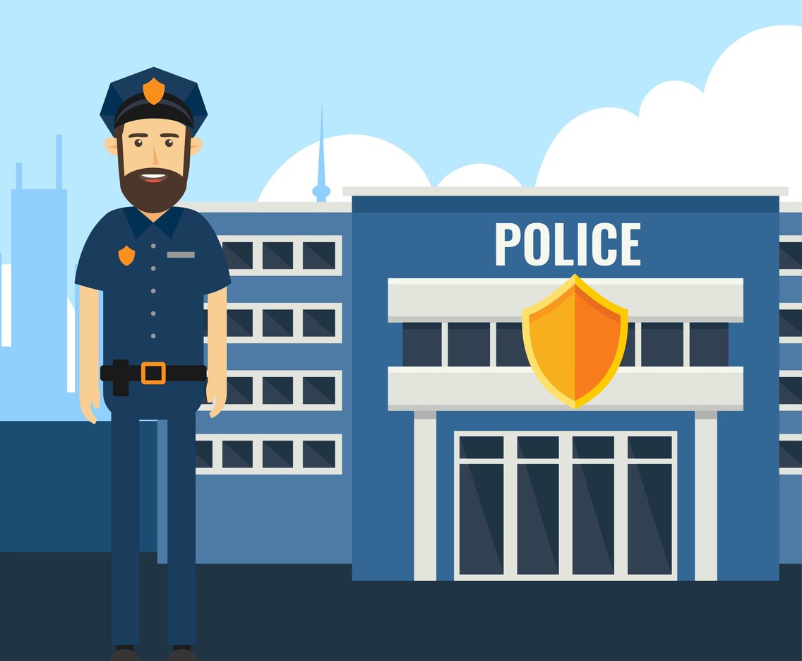 Police Officer Character Vector