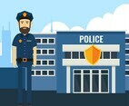 Police Officer Character Vector