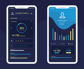 Charts UI Kit Vector